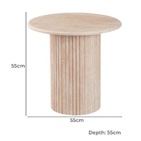 Chase Travertine Side Table