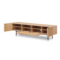 Adele 2m Wooden TV Entertainment Unit - Natural