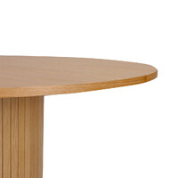 Nola 1.2m Round Wooden Dining Table - Natural