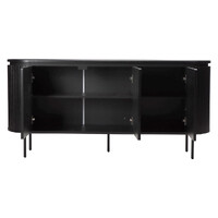 Nola 1.6m Wooden Buffet Unit - Black