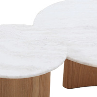 Laurie Nested Marble Coffee Table - Natural