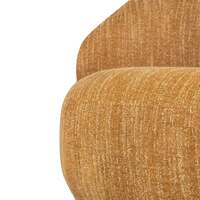 Elise Swivel Fabric Lounge Chair - Ginger Brown