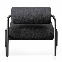 Elba Lounge Chair - Black Boucle