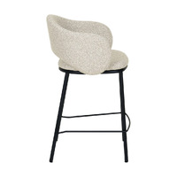 Set of 2 Jesse Black Bar Stool - Clay Grey