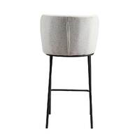 Set of 2 Flossie Boucle Barstools, White