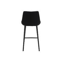 Set of 2 Delphi Faux Leather Barstools, Black