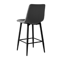 Set of 2 Garry Faux Leather Barstools, Grey