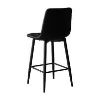 Set of 2 Garry Faux Leather Barstools, Black