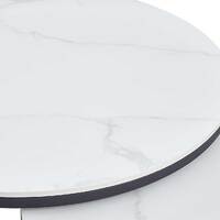 Elle Round Coffee Table Set, Snow White