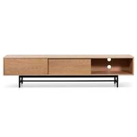 Medena 2.1m Wooden Entertainment TV Unit - Natural