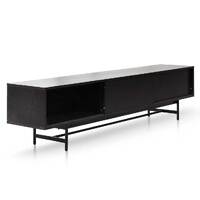 Medena 2.1m Wooden Entertainment TV Unit - Full Black