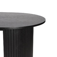 Nola 2m Wooden Dining Table - Black