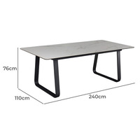 Tuscan Ceramic Dining Table 240cm