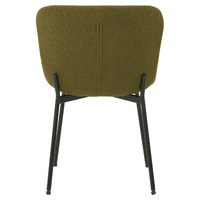 Ciselia Boucle Dining Chairs, Olive Set of 2