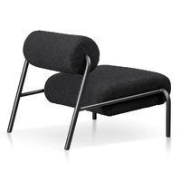 Elba Lounge Chair - Black Boucle