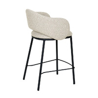 Set of 2 Jesse Black Bar Stool - Clay Grey