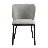 Set of 2 Flossie Boucle Dining Chairs, Latte