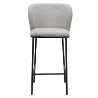 Set of 2 Flossie Boucle Barstools, Latte