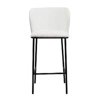 Set of 2 Flossie Boucle Barstools, White