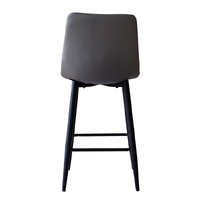 Set of 2 Garry Faux Leather Barstools, Grey