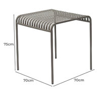 Pesco Outdoor Dining Table, Cappuccino