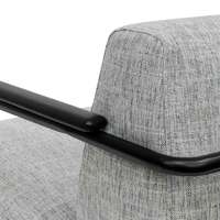 Jaspa Fabric Armchair - Light Spec Grey with Black Legs