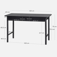 Dion 1.2m Home Office Desk - Black