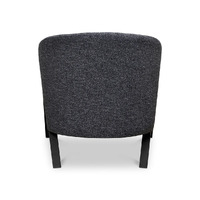 Charlie Fabric Armchair - Dark Grey Fleck - Black Oak