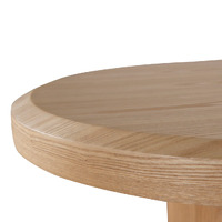 Jerrin Wooden Oval Coffee Table, Natural