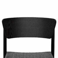 Set of 2 Cassian Rope Seat Dining Chair - Black