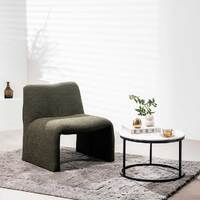 Kole Boucle Fabric Accent Chair, Forest