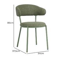 Set of 2 Oneal Dining Chairs, Moss