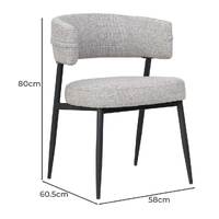 Set of 2 Ambrosi Upholstered Dining Chairs