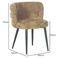 Set of 2 Aniela Upholstered Dining Chairs, Moss