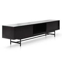 Medena 2.1m Wooden Entertainment TV Unit - Full Black