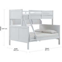 Springfield Single Over Double Bunk Bed with Single Trundle