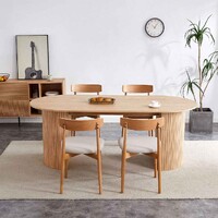 Nola 2m Wooden Dining Table - Natural