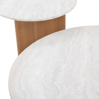 Laurie Nested Marble Coffee Table - Natural