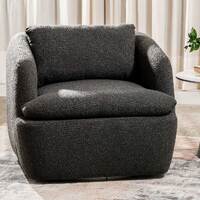 Parker Swivel Accent Chair, Dark Grey