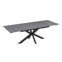 Craig Extendable Dining Table, Bulgarian Grey Ceramic