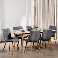 Set of 4 Sleigh Dining Chairs, Ash