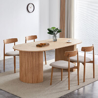 Nola 2m Wooden Dining Table - Natural