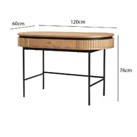 Nola 1.2m Wooden Study Desk - Natural