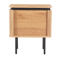 Nola Wooden Bedside Table - Natural