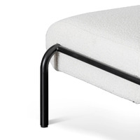 Elba Lounge Chair - Ivory White Boucle