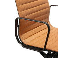 Volt Low Back Office Chair - Saddle Tan in Black Frame