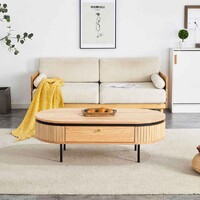 Nola 1.2 Wooden Coffee Table - Natural