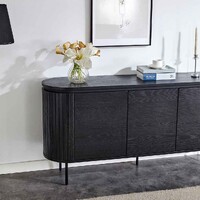 Nola 1.6m Wooden Buffet Unit - Black