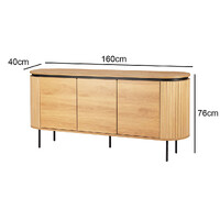 Nola 1.6m Wooden Buffet Unit - Natural