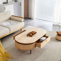 Nola 1.2 Wooden Coffee Table - Natural